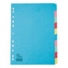 Elba Dividers Extra Wide 10 Part A4 Assorted 400007242 Fusion Office