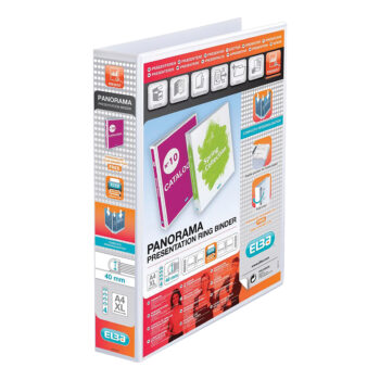 Elba Panorama 4d Ring Binders 40mm White A4 400001300 Pack 10 Fusion Office