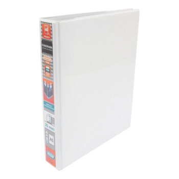 Elba Presentation Ring Binders 2 Ring 25mm A5 White 400008434 Pack 6 Fusion Office