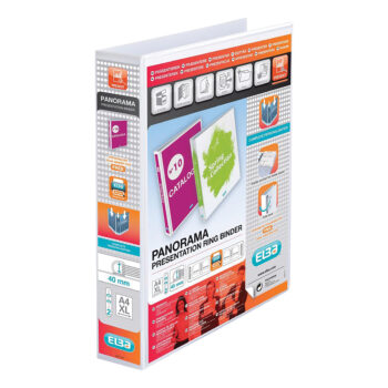 Elba Presentation Ring Binders 2 Ring 40mm White A4 400008505 Pack 6 Fusion Office