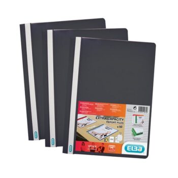 Elba Report Folders A4 Black 400055033 - Pack 50