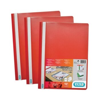 Elba Report Folders A4 Red 400055034 - Pack 50