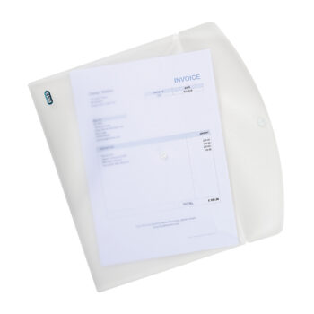 Elba Snap Popper Wallets A4 Clear 400123618 Pack 5 Fusion Office
