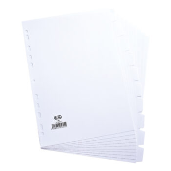 Elba White Dividers 10 Part A4 100204881 Fusion Office