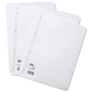 Elba White Dividers 20 Part A4 400007500 Fusion Office