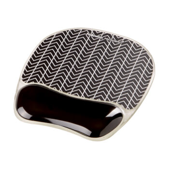 Fellowes Photo Gel Mousepad Wrist Support Chevron 9653401 Fusion Office