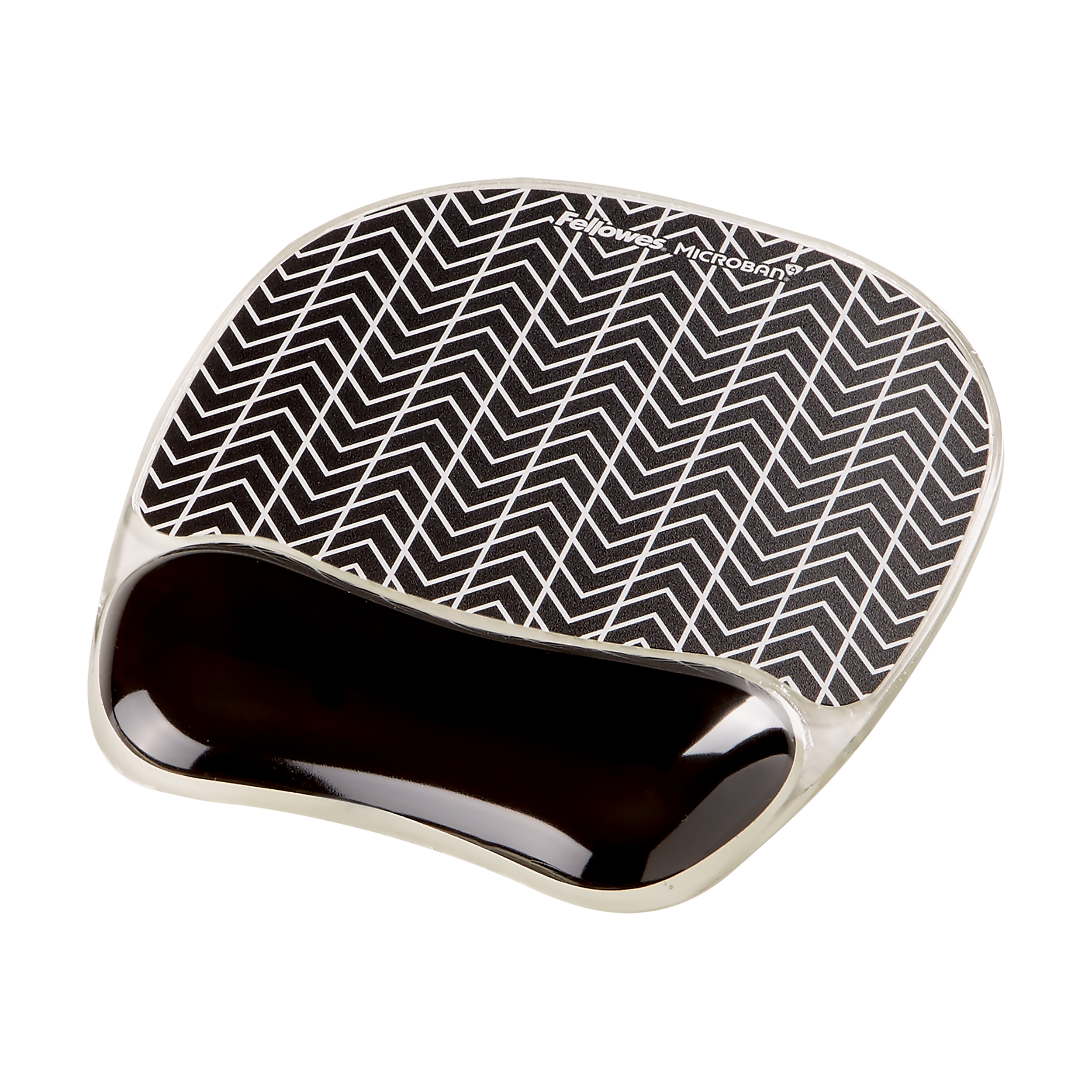 Fellowes Photo Gel Mousepad Wrist Support Chevron 9653401 Fusion Office