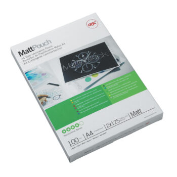 Gbc Laminating Pouches Matt A4 250mic 3747241 Pack 100 Fusion Office