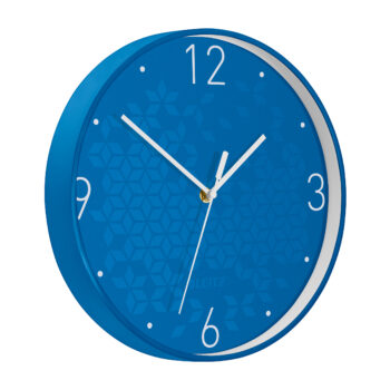 Leitz Wow Wall Clock Blue 90150036 Fusion Office