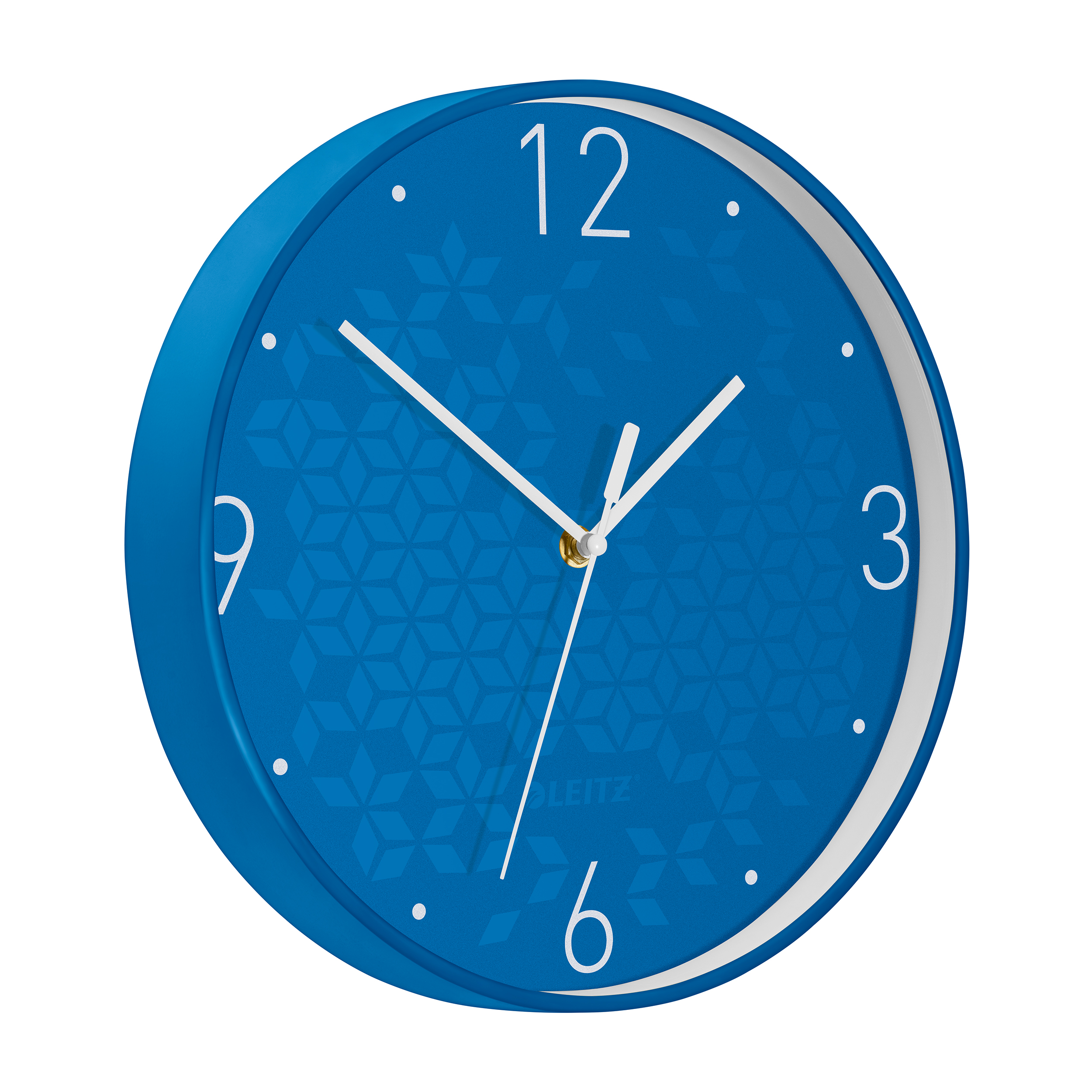 Leitz Wow Wall Clock Blue 90150036 Fusion Office