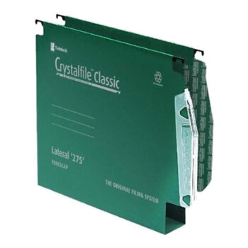 Rexel Crystalfile Lateral 275 Files 30mm Green 78654 Pack 50 Fusion Office