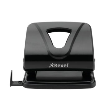Rexel Ecodesk 2 Hole Punch Black 2102616 20 Sheets Fusion Office