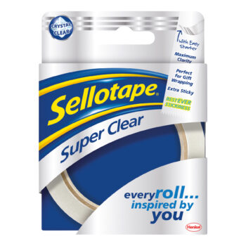 Sellotape Super Clear Tape 24mmx50m Roll 1569087 Pack 6 Fusion Office