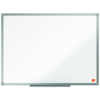 Enhance your workspace with the Nobo Essence 600x450mm Steel Magnetic Whiteboard model 1905209 perfect for jotting down notes and displaying important information. This durable whiteboard features a sleek design and magnetic surface making it an essential tool for home or office organisation.