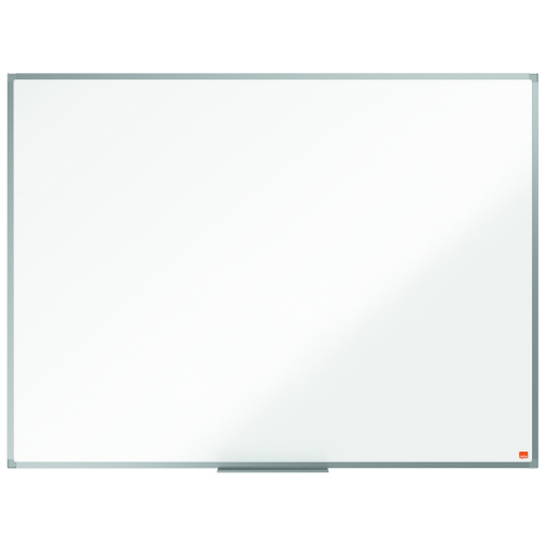 Enhance your workspace with the Nobo Essence 1200x900mm Steel Magnetic Whiteboard (1905211) perfect for jotting down notes and displaying important information. This durable whiteboard features a sleek design and magnetic surface making it an essential tool for any office or classroom.