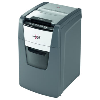 Rexel Optimum 150M P5 Shredder AutoFeed+ - High-security document shredder for effortless automatic feeding and shredding of up to 150 sheets at once ideal for home or office use.