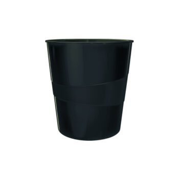 Discover the Leitz Recycle Waste Bin in sleek black designed for eco-conscious living with CO2 neutrality. Perfect for sustainable waste management in any office or home environment.