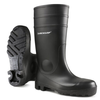 Shop our Safety Wellington Boots in size 6.5 / EU40 featuring a sleek black design perfect for outdoor work and wet conditions. Durable and comfortable these boots ensure your feet stay protected and dry.