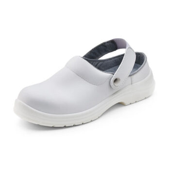 Shop our stylish white safety slippers perfect for comfort and protection available in size 6.5 (EU 40). Ideal for both work and home these shoes combine safety features with a sleek design.