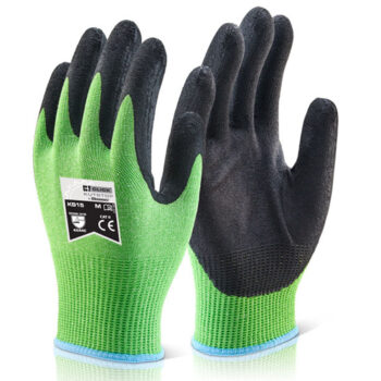 Shop the Level 5 Cut Glove in Medium featuring advanced micro foam nitrile for superior grip and protection. Ideal for safe handling in various work environments this Kutstop glove ensures comfort and durability.