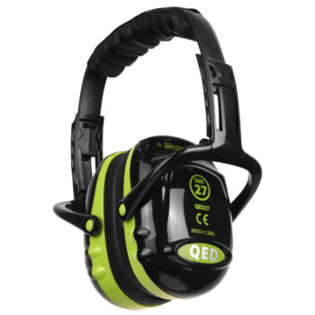 Shop the QED Ear Defenders SNR 27 in vibrant green featuring a comfortable headband for optimal noise reduction and protection. Perfect for outdoor activities and noisy environments these ear defenders ensure your hearing safety without compromising on style.