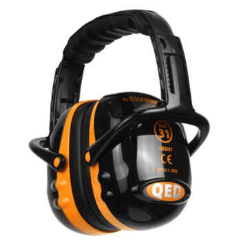 Shop the QED Ear Defenders SNR 31 in vibrant orange featuring a comfortable headband for maximum noise reduction and protection. Ideal for use in loud environments these ear defenders ensure your hearing safety without compromising on style.