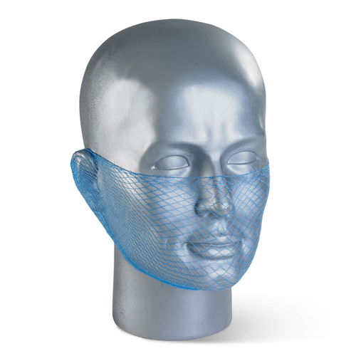 Shop our Close Mesh Beard Cover in Blue (BDSBL) - Pack of 12 designed for optimal comfort and hygiene in food preparation and industrial settings. Perfect for maintaining cleanliness while ensuring breathability and visibility.