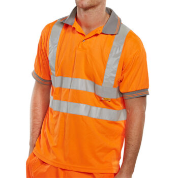 Short Sleeve High-Visibility Polo Shirt Orange 3XL BPKSENORXXXL