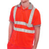Short Sleeve High-Visibility Polo Shirt Red Small BPKSENRES