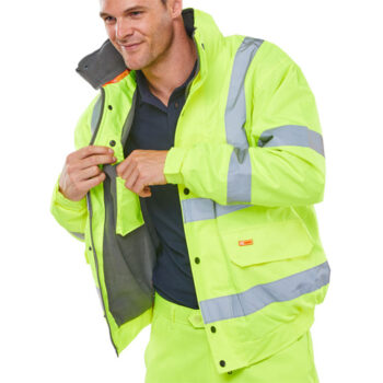 High-Visibility Bomber Jacket Saturn Yellow XL CBJFLSYXL