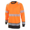 Two Tone Long Sleeve T-Shirt Orange/Black XL HVTT005ORBLXL