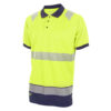 Two Tone Short Sleeve Polo Shirt Saturn Yellow/Navy Blue XL HVTT010SYNXL