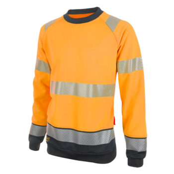 Two Tone High-Visibility Sweatshirt Orange/Black Medium HVTT020ORBLM