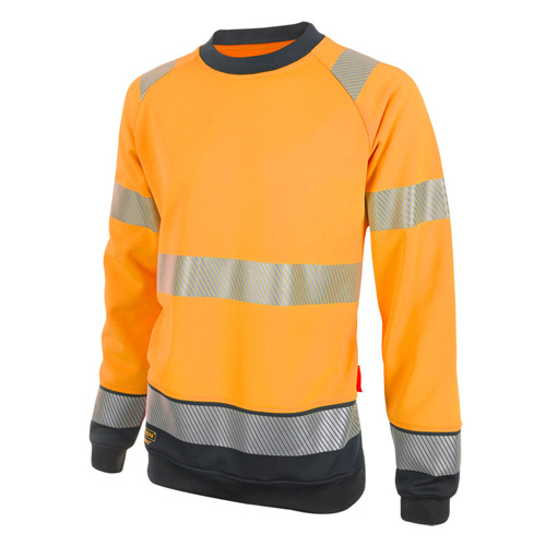Two Tone High-Visibility Sweatshirt Orange/Black XL HVTT020ORBLXL