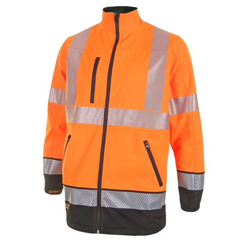 Two Tone High-Visibility Soft Shell Jacket Orange/Black XXL HVTT040ORBLXXL