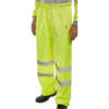 High-Visibility Traffic Trousers Saturn Yellow Small TENSYS