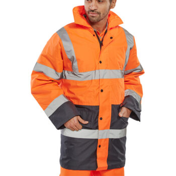 Two Tone High-Visibility Traffic Jacket Orange/Black XXL TJSTTENGORNXXL
