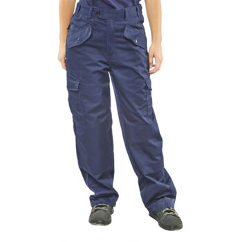 Ladies Polycotton Trousers Navy Blue 40inch LPCTHWN40