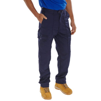 Polycotton Drivers Trousers Navy Blue 36S PCTHWN36S