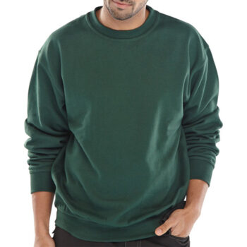 Polycotton Sweatshirt Bottle Green Small CLPCSBGS