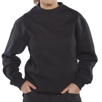 Polycotton Sweatshirt Black 3XL CLPCSBLXXXL