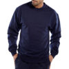 Polycotton Sweatshirt Navy Blue Large CLPCSNL