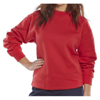 Polycotton Sweatshirt Red 3XL CLPCSREXXXL