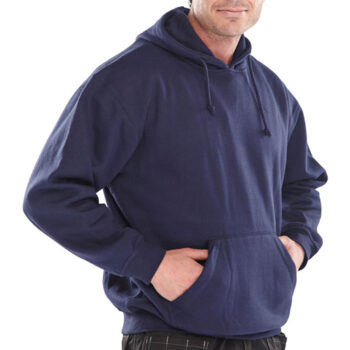 Polycotton Hooded Sweatshirt Navy Blue XXL CLPCSHNXXL
