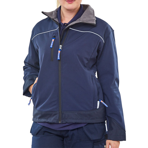 Ladies Soft Shell Jacket Navy Blue M/12 LSSJNM