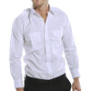 Long Sleeve Pilot Shirt White 19.5inch PSLSW19.5