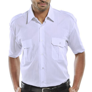 Short Sleeve Pilot Shirt White 18inch PSSSW18