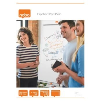 Nobo Flipchart Pads Plain 100 Sheets 580x810mm 34633681 - Pack 2 - Fusion Office UK