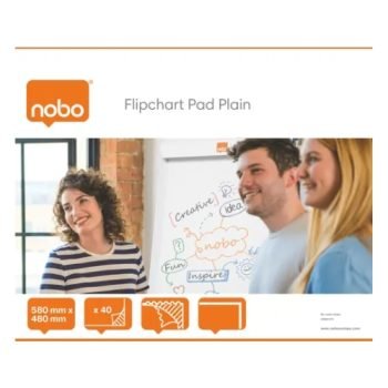 Nobo Flipchart Pads Plain 580x480mm 40 Sheets 34631170 - Pack 5 - Fusion Office UK