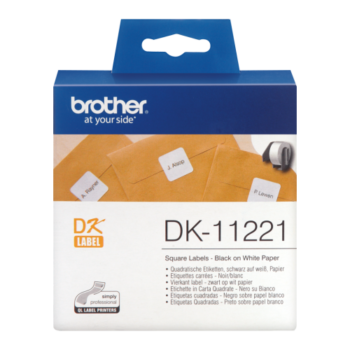 Brother Dk 11221 Label Roll 23mmx23mm 1000 Labels Dk11221 Fusion Office
